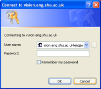 3) Password dialog for Microsoft Frontpage Server Extension. Cancel this dialog.