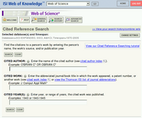 ISI Web of Science offers Cited Reference Search
