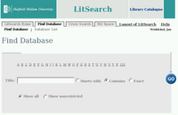 LitSearch mainpage
