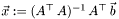 $\vec{x}:=(A^\top\,A)^{-1}\,A^\top\,\vec{b}$